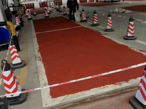 彩色陶瓷顆粒防滑路面